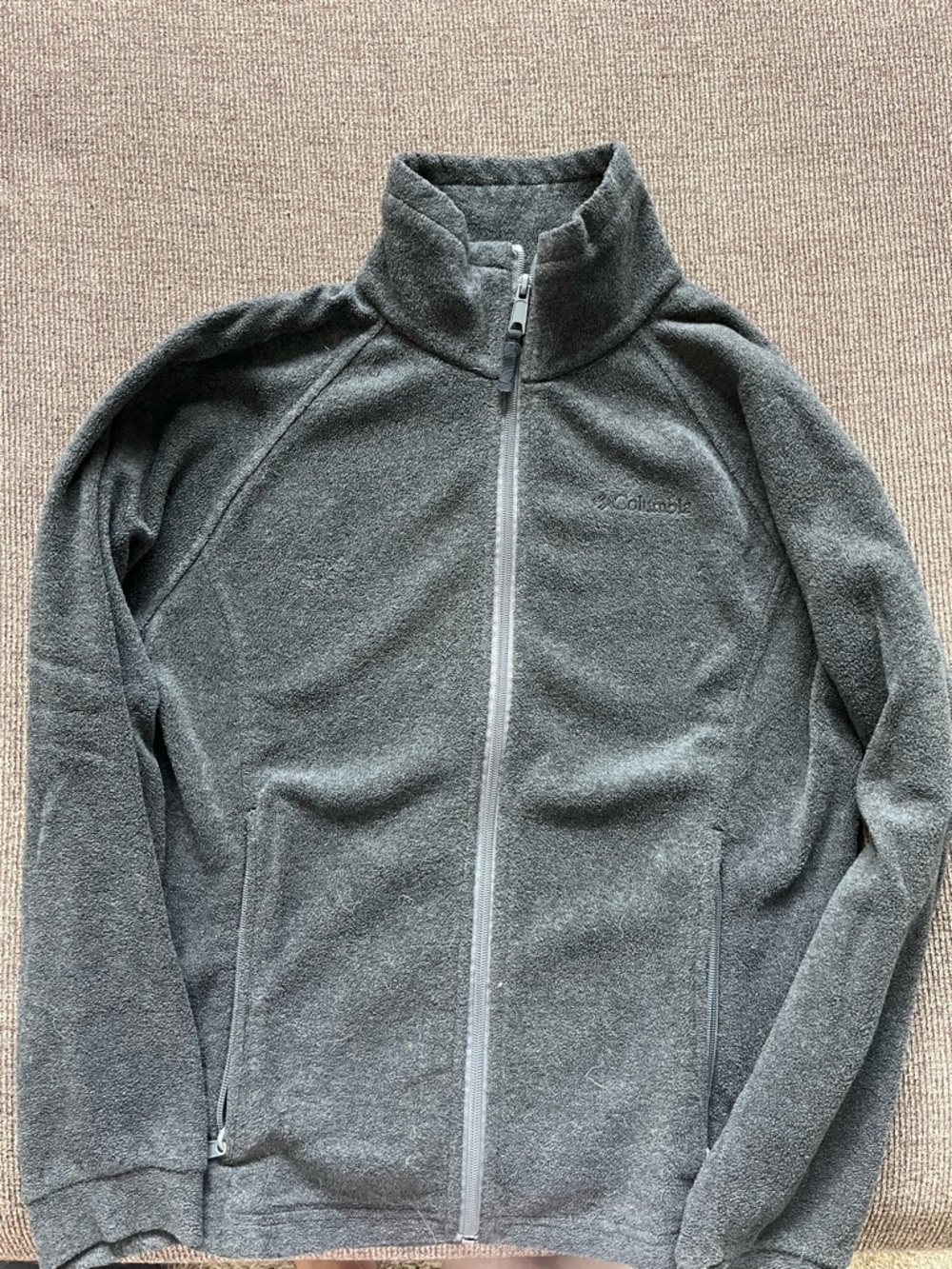 Columbia Black Embroidered Fleece Pullover